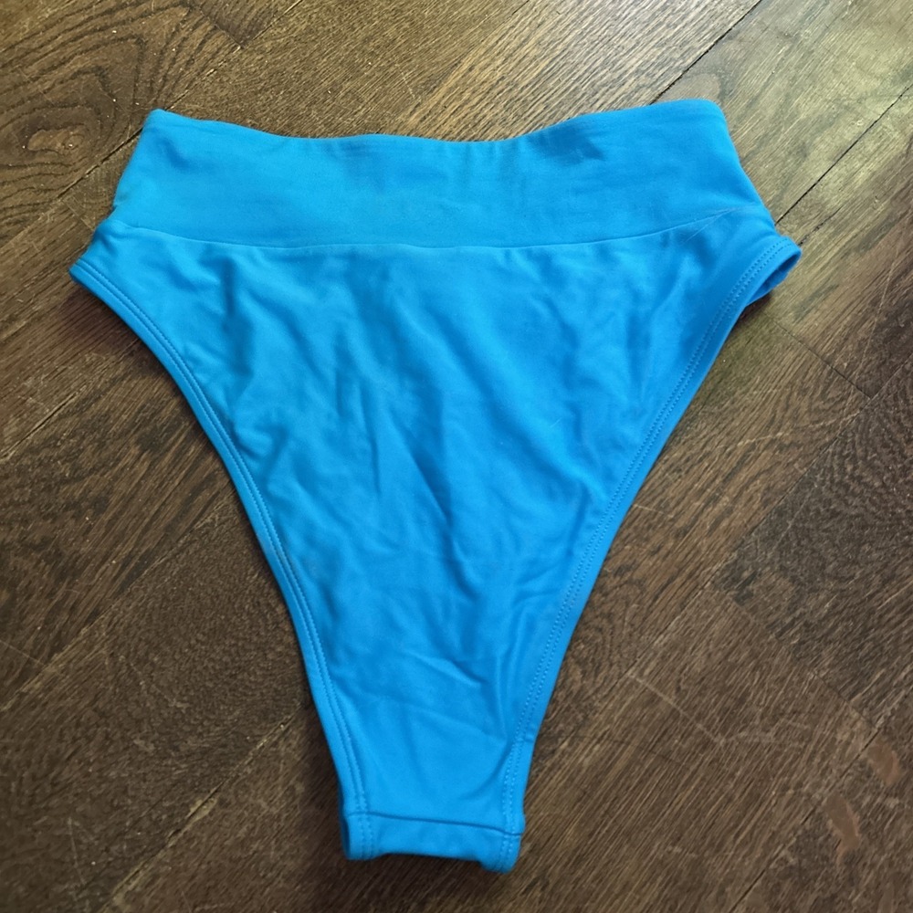 Women's HALARA NWT Bikini Swim Cross Over Bottom-blue XS - Picture 3 of 3
